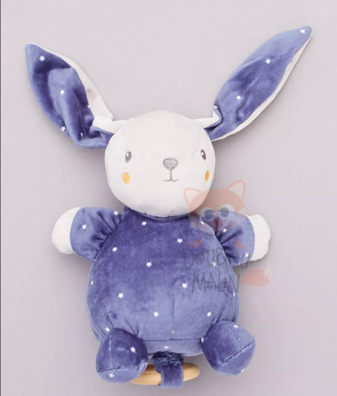  - boîte à musique lapin bleu étoile 20 cm 